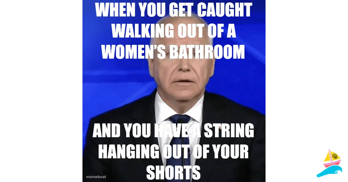 When you get caught walking out of a women’s bathroom