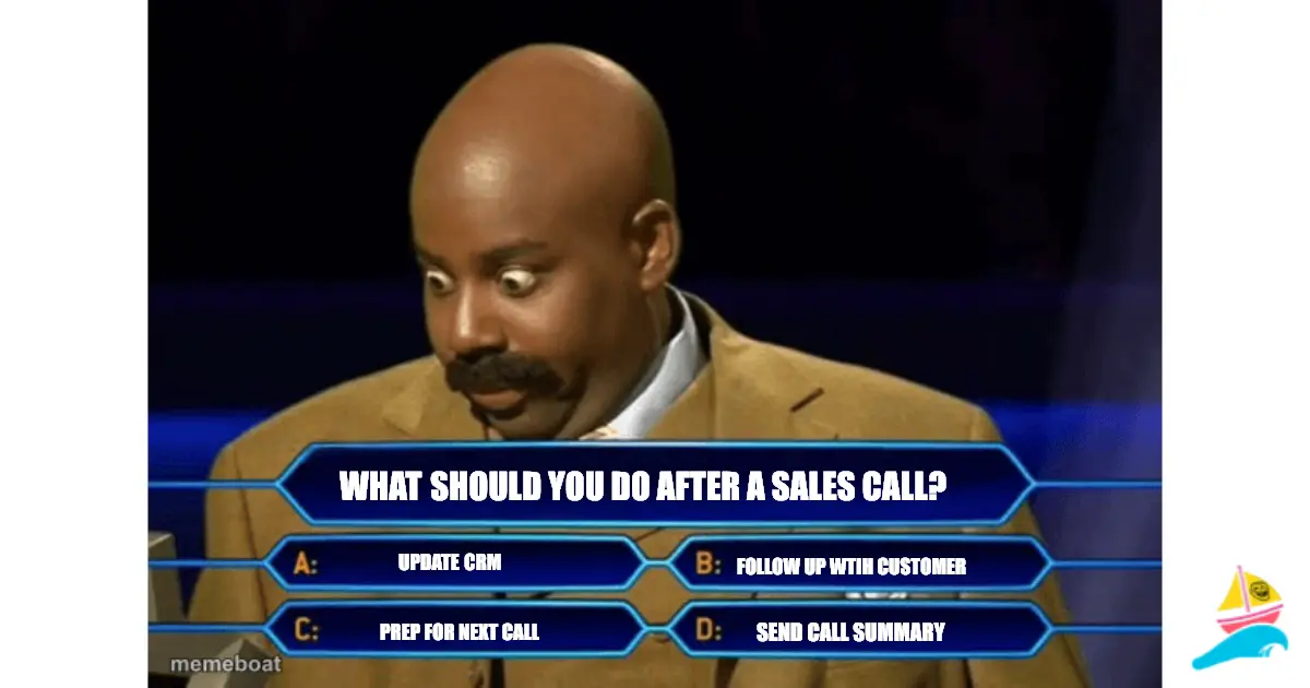 What should you do after a sales call?