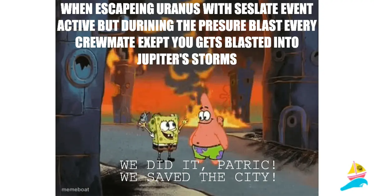 when escapeing uranus with seslate event active but durinin…
