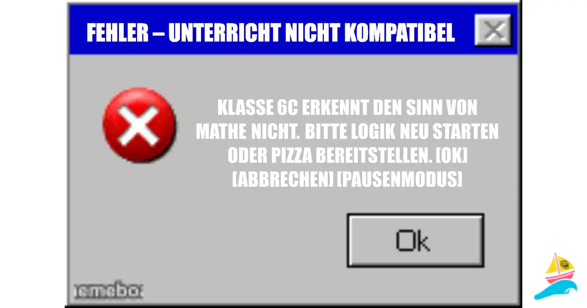 Fehler – Unterricht nicht kompatibel