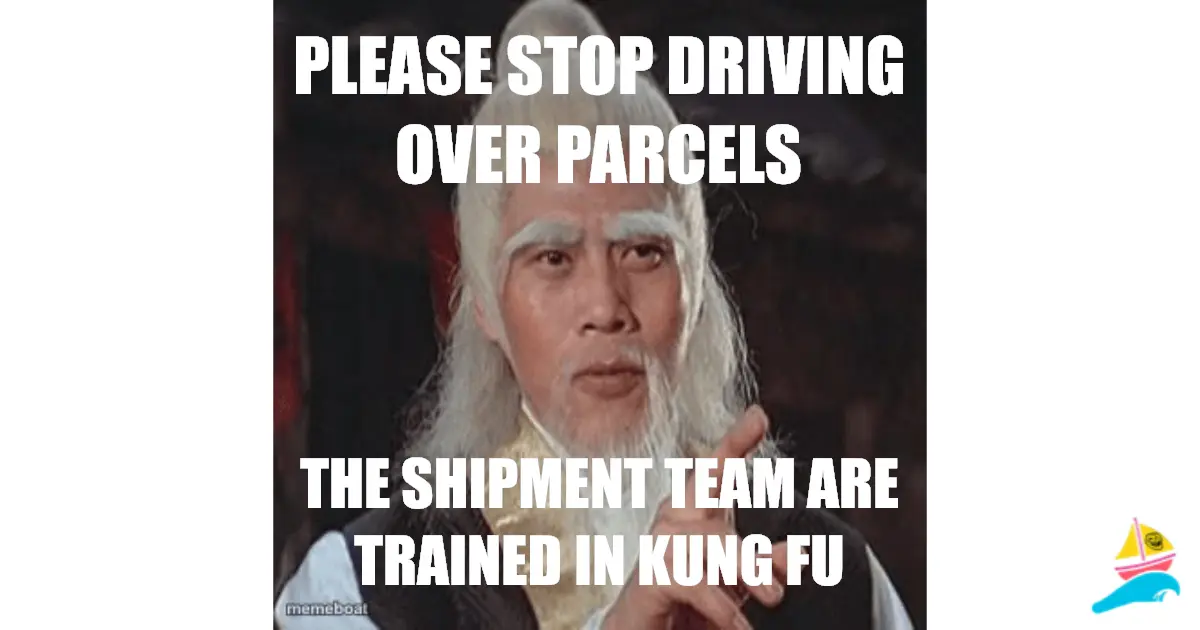 please stop driving over parcels