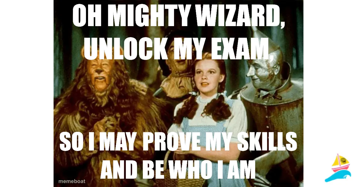 Oh mighty Wizard, unlock my exam,