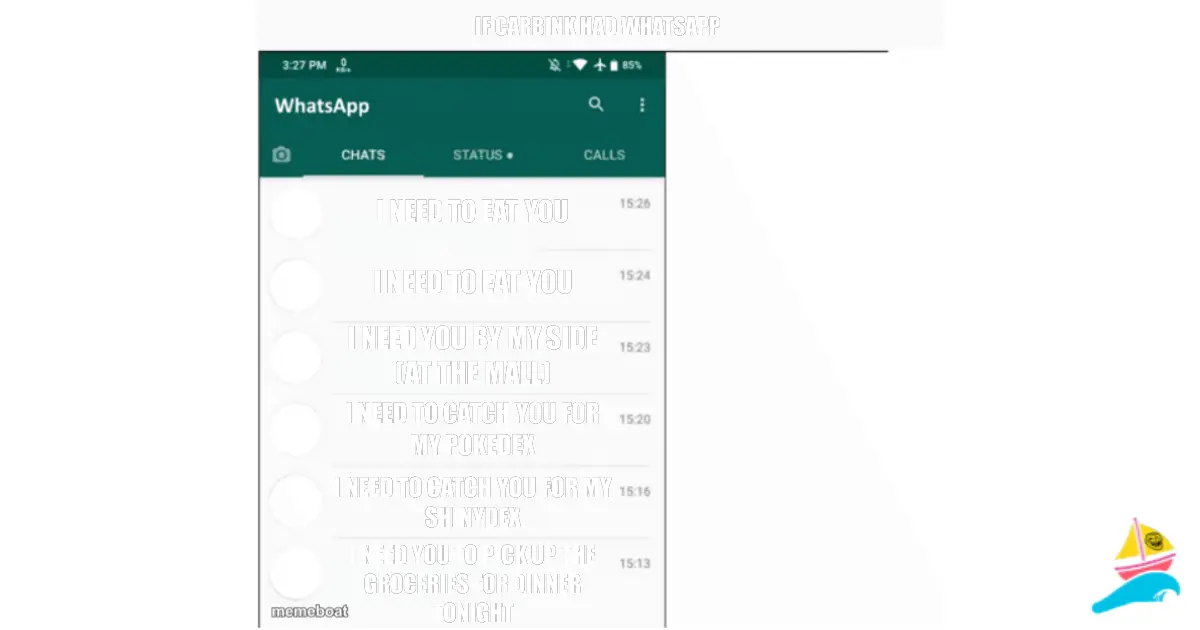 If Carbink had Whatsapp